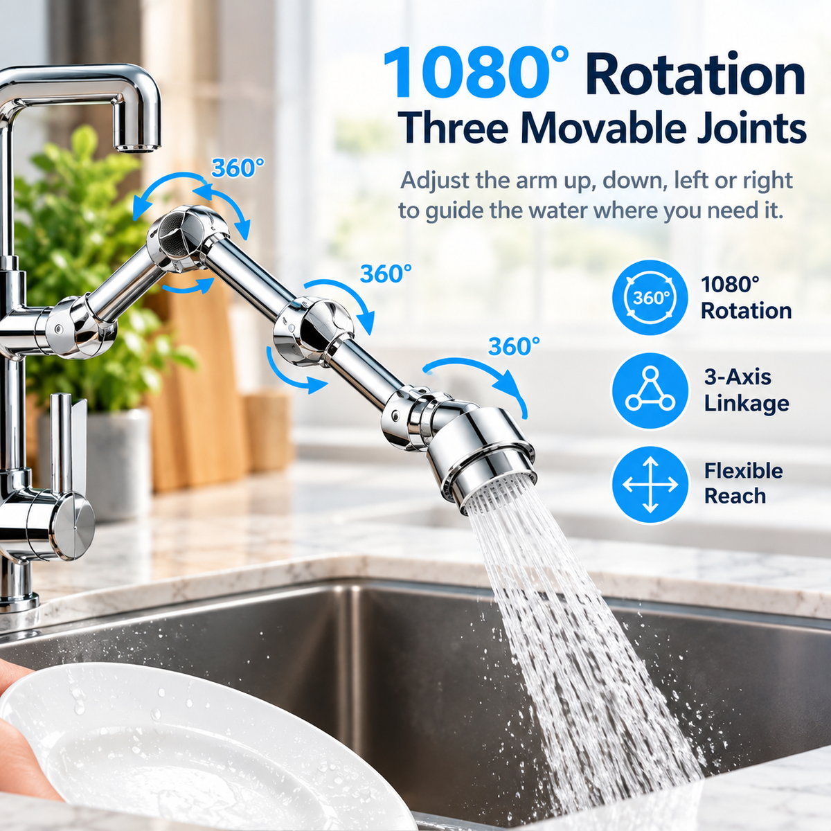 Robotic Arm Universal Faucet Extender