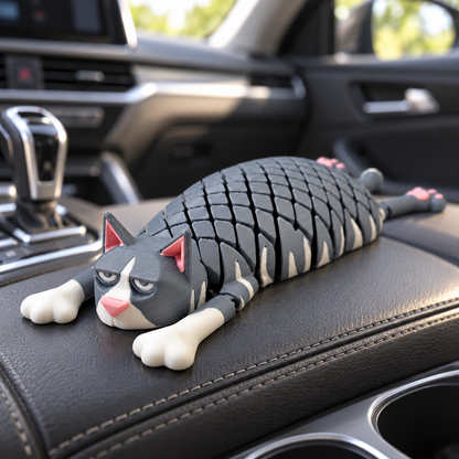 3D Printed Flexi Cat Fidget Toy – Articulated Desk Pet