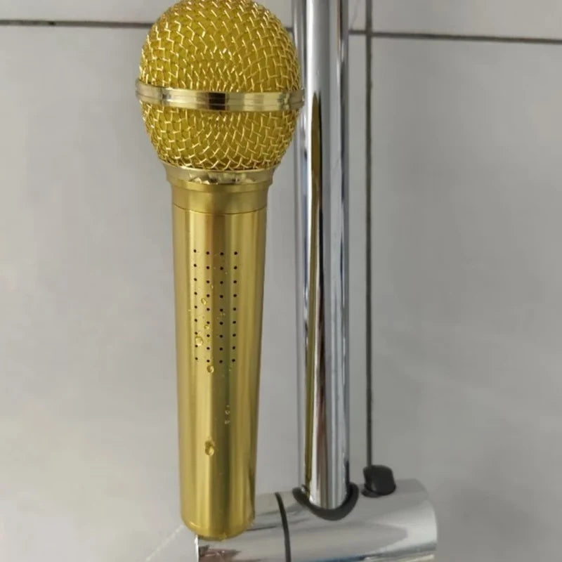 🎤 Microphone Shower Head – High-Pressure Handheld Showerhead