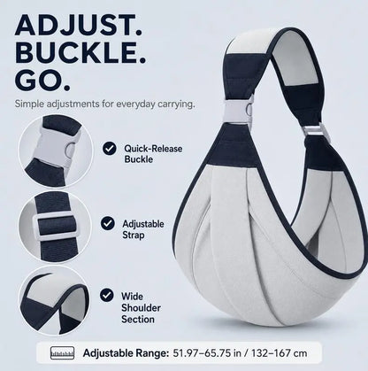 Adjustable Single Shoulder Portable Strap, Soft Lightweight Textile Design for Front Carry, Travel and Daily Outings