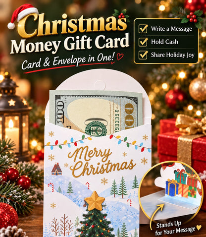 🎁3D Christmas Money Gift Card （Two types, ten-pack）