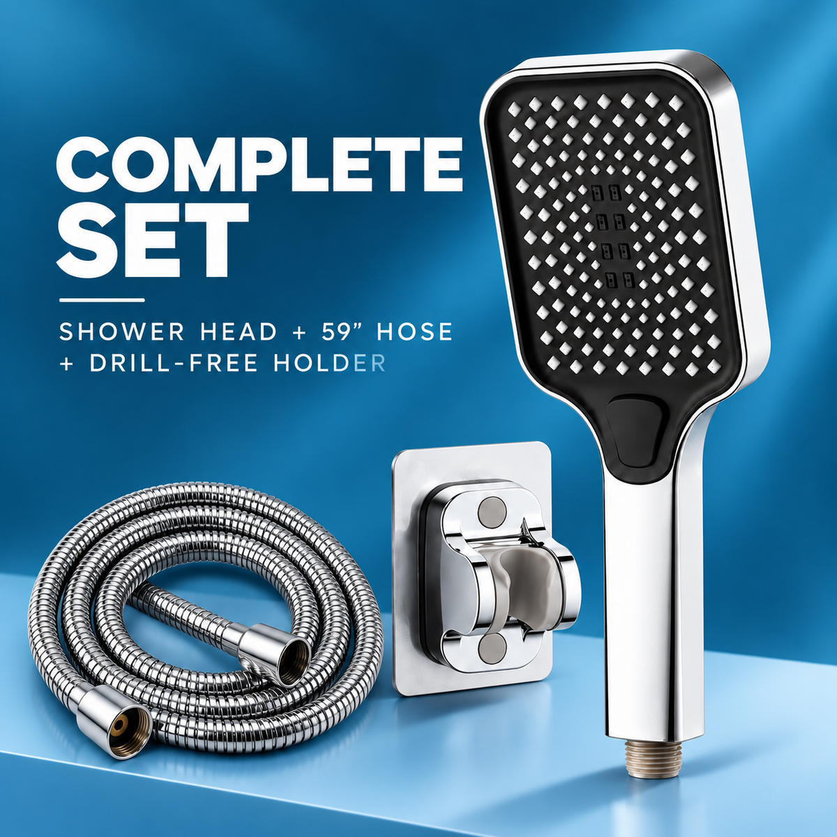 🚿 Tired of Weak Water Pressure? 4-Mode High-Pressure Handheld Showerhead