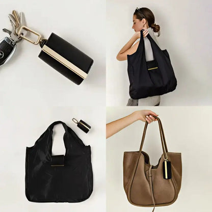 Toworkact™ Varelli Charm Transformable Bag – Stylish Vegan Leather Tote & Keychain Charm