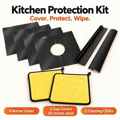 🎗️ Reusable Gas Stove Burner Liners – Less Scrubbing, Easier Cleanup