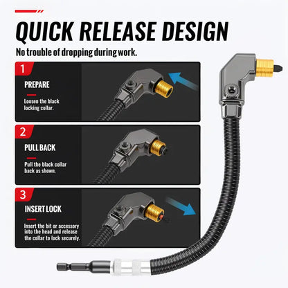 90° Right Angle Drill Attachment — Reach Tight Corners Without Removing Everything Apart