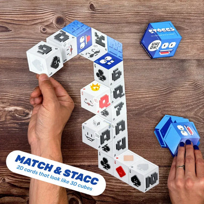 🔥Last Day 50% OFF - ⚡ 3D Energy Edition Card Game | Fast-Paced Stacking Strategy Party Game for Family & Adults Ages 8+