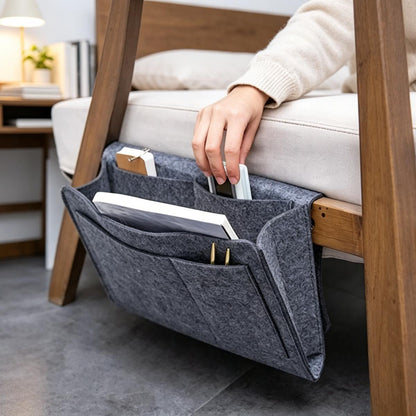 🥳2026 HOT SALE🥳💞50K+ SOLD! 🛏️ Bedside Hanging Storage Bag – Multi-Pocket Felt Organizer