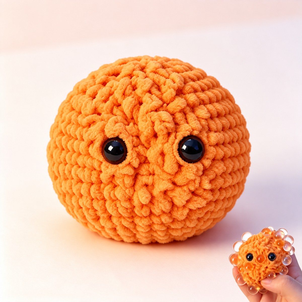 🧶Crochet Bubble Squishy Ball – Soft Squeeze Fidget Toy