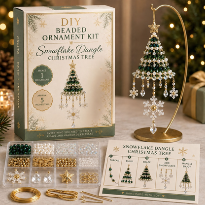 🎄✨DIY Beaded Christmas Tree Ornament Kit – Handmade Holiday Keepsake🎁