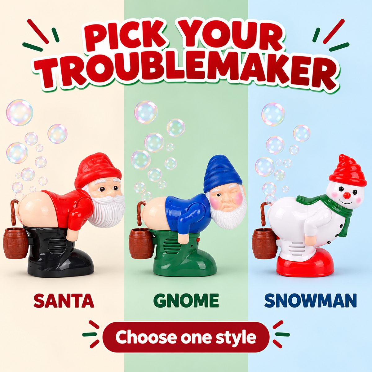 🎅🎈Holiday Farting Bubble Machine With 60 mL Solution