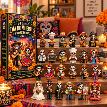 Pueblo del Día de Muertos 2026 – 24-Day Day of the Dead Collectible Countdown Calendar with 24 Unique Miniatures