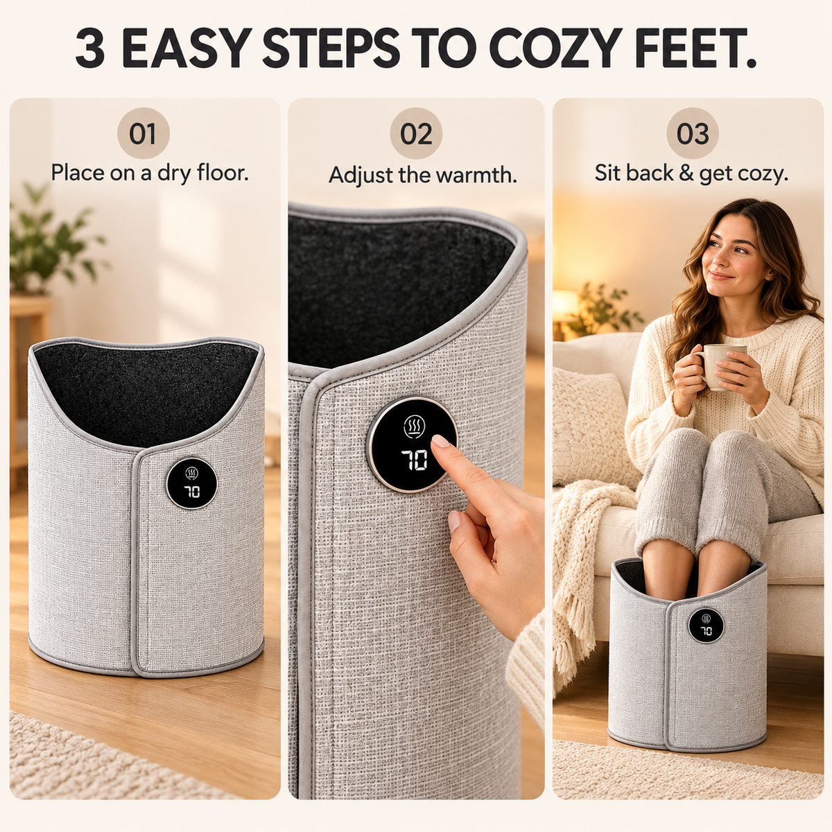 Cold Feet? Get Cozy — Electric Foot & Leg Warmer with Digital Control
