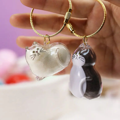 🐱 Cat Fur Memory Charm Keychain & Pendant — Keep Your Fur Baby Close Forever 💫
