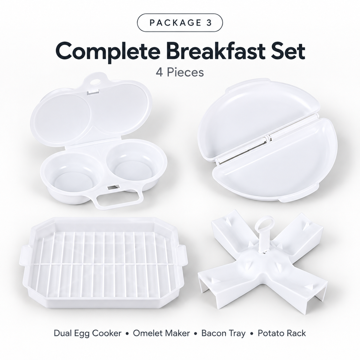 🔥Microwave Egg Poacher – Dual-Cavity Steamer, Rapid Heating, Non-Stick PP – Ideal for Home, Office & Travel!（副本）