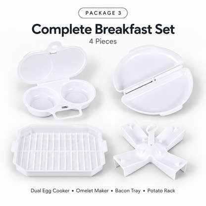 🔥Microwave Egg Poacher – Dual-Cavity Steamer, Rapid Heating, Non-Stick PP – Ideal for Home, Office & Travel!（副本）