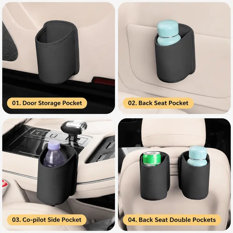 🚗Clip‑On Car Cup Holder, Multi‑Purpose Car Door Storage Organizer