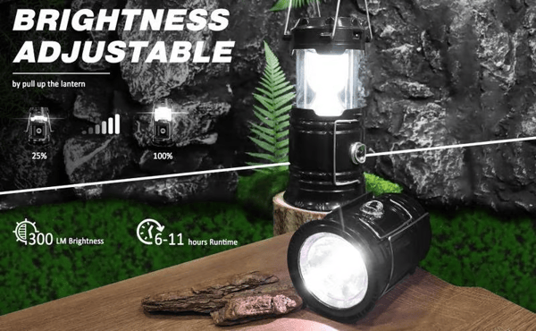 ☀️ Collapsible Solar Camping Lantern – Portable LED Emergency Light