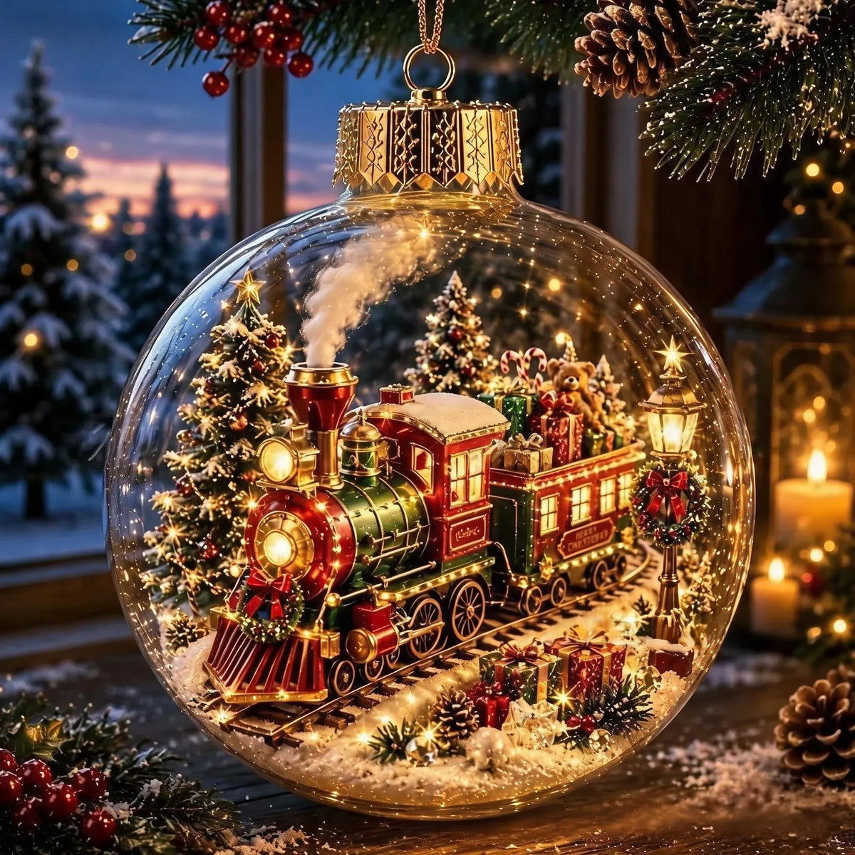 Glowing Christmas Diorama Ornament — A Tiny Holiday World