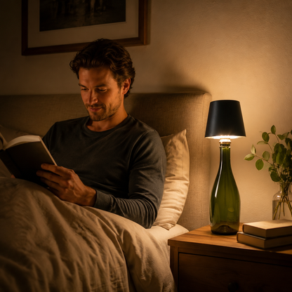 🍷 Turn Any Empty Wine Bottle into a Warm Glowing Lamp – Rechargeable Ambiance Light with 3 Color Modes & Touch Dimming