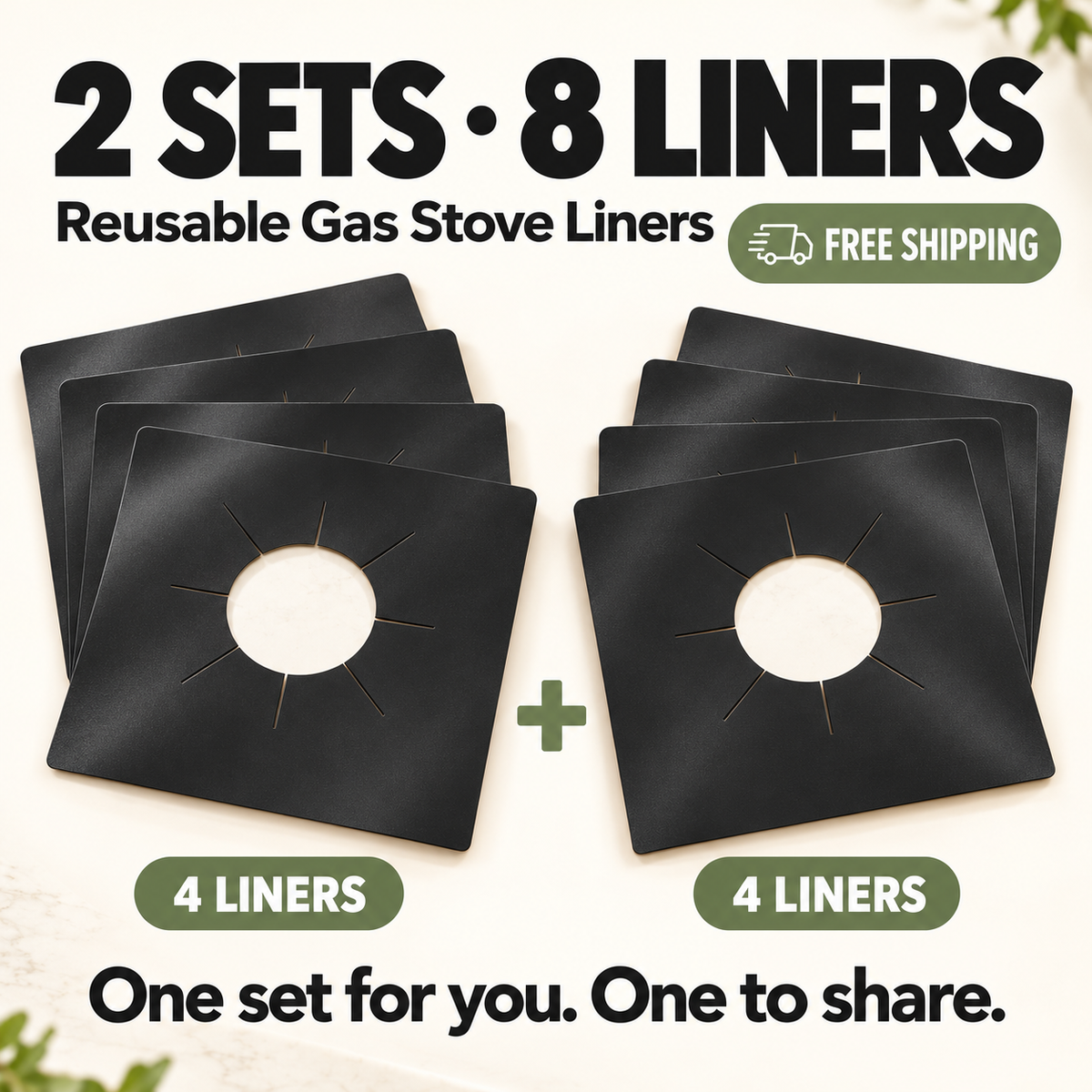 🎗️ Reusable Gas Stove Burner Liners – Less Scrubbing, Easier Cleanup