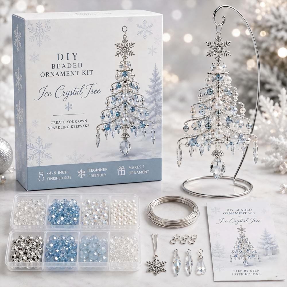 🎄✨DIY Beaded Christmas Tree Ornament Kit – Handmade Holiday Keepsake🎁