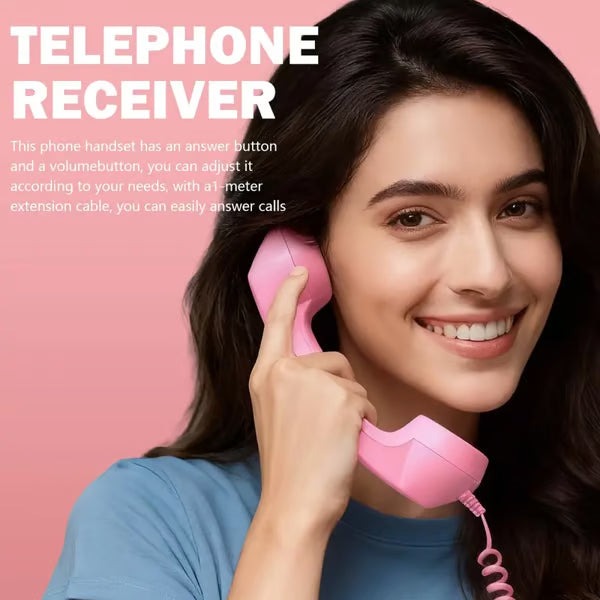 ☎️ Retro USB-C Phone Handset – Wired Vintage Receiver for Smartphones