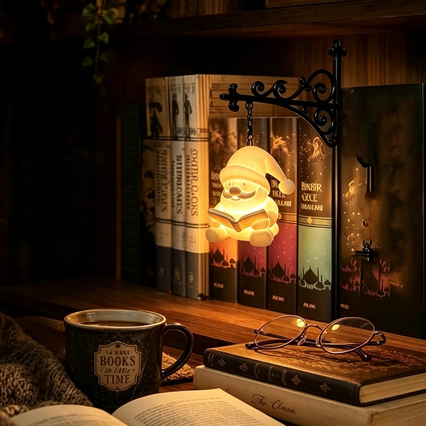 📚Clip‑On Bookshelf Hanging Night Light✨