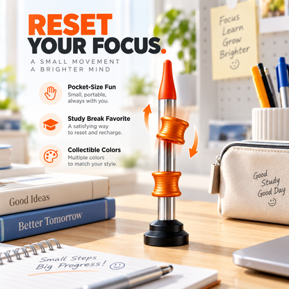 🎯 Pop & Land™ Kinetic Desk Toy | Press, Launch & Land Challenge