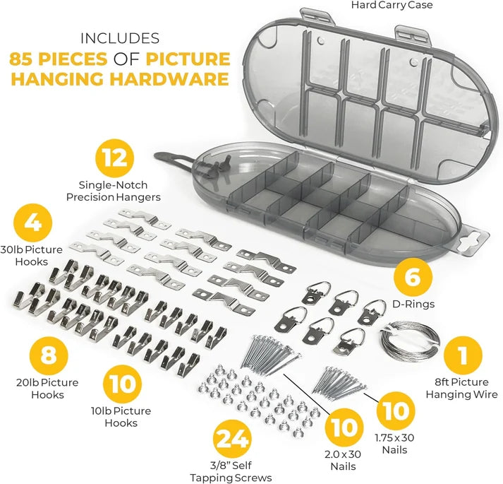 All-in-One Picture Hanging Kit, Level & Hardware