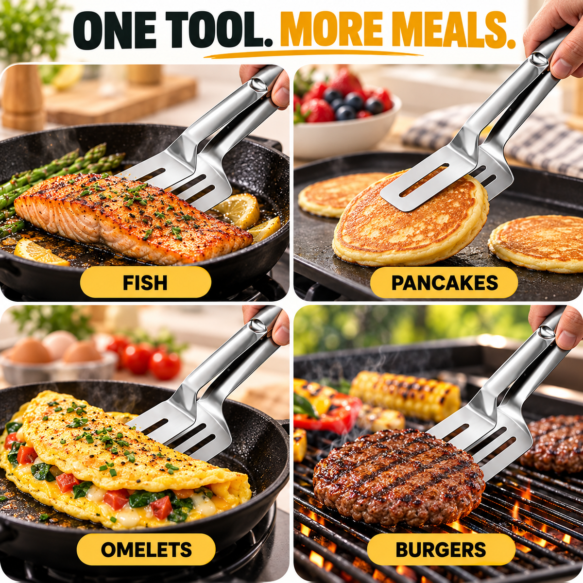 Stop Watching Dinner Fall Apart—Flip Fish, Eggs & Pancakes with Better Control