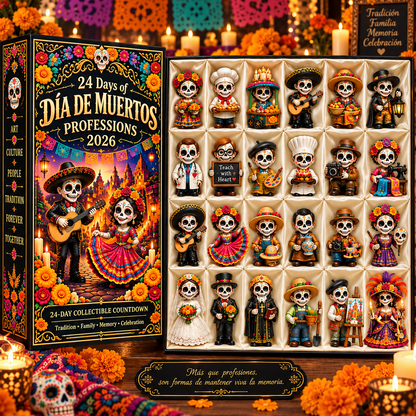 Pueblo del Día de Muertos 2026 – 24-Day Day of the Dead Collectible Countdown Calendar with 24 Unique Miniatures