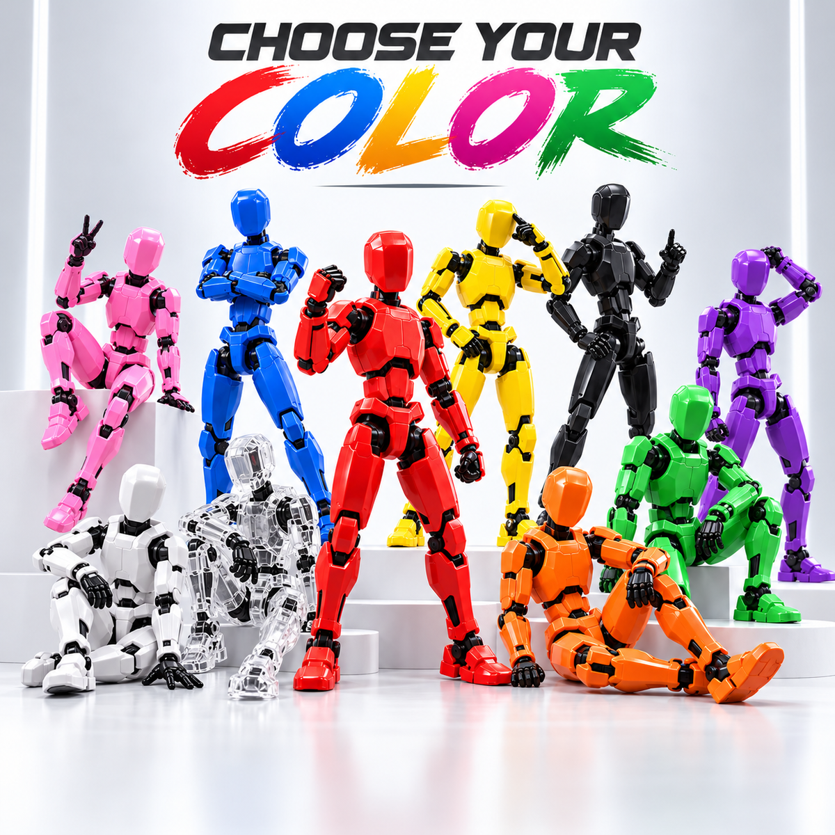 ⚔️💥 Build Your Own Robot Army – Fully Poseable Action Figures with Swappable Weapons