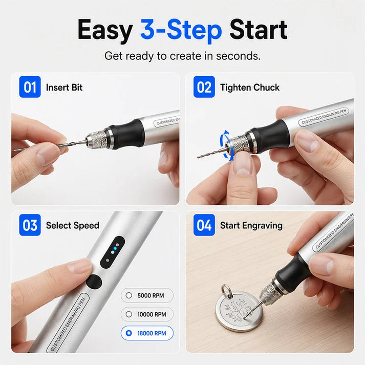 ✍️ 50% OFF! ⚡ Mini Engraving Pen – Cordless, Precise & Versatile ✨
