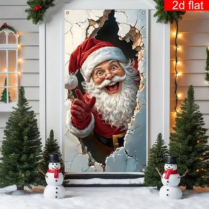 ⏰Christmas Limited Sale 49% OFF!!🎄🎅 Santa Claus Door Cover For Instant Holiday Decor