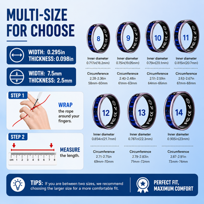 Smart Health Ring – 24/7 Heart Rate, Sleep & Activity Tracking | Sleek, Lightweight & IP68 Waterproof