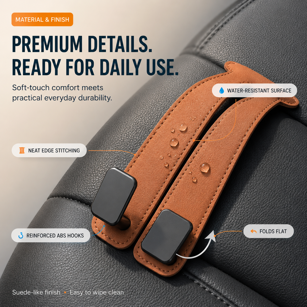 🚗 Multi-Purpose Car Seat Hooks – Dual-Hook Design 💪 Heavy-Duty Storage