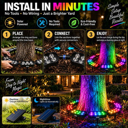 50% OFF✨ One Tree. Endless Colors. – Solar RGB Landscape Ring Light