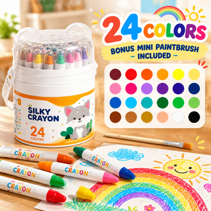 🎨 Washable Silky Twist-Up Crayons for Kids