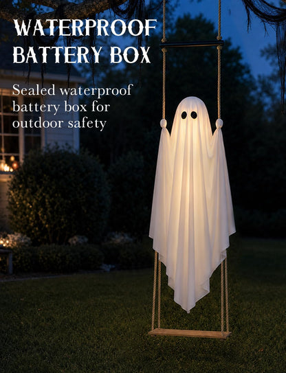 Halloween Decorations Outdoor 5FT Pre-Assembled Hanging Swing Ghost