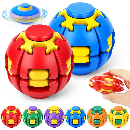 🌀 Press-to-Spin Sensory Fidget Ball for Stress Relief & Focus