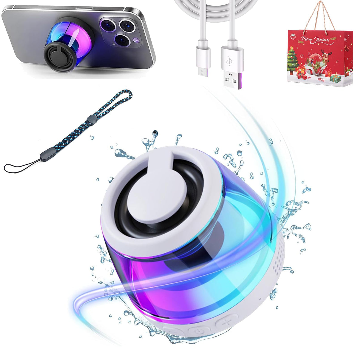 🔥HOT SALE 50% OFF🔥Magnetic Mini Bluetooth Speaker with RGB Light