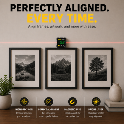 🎯 Digital Laser Angle Finder with Magnetic Base – Get It Straight the First Time