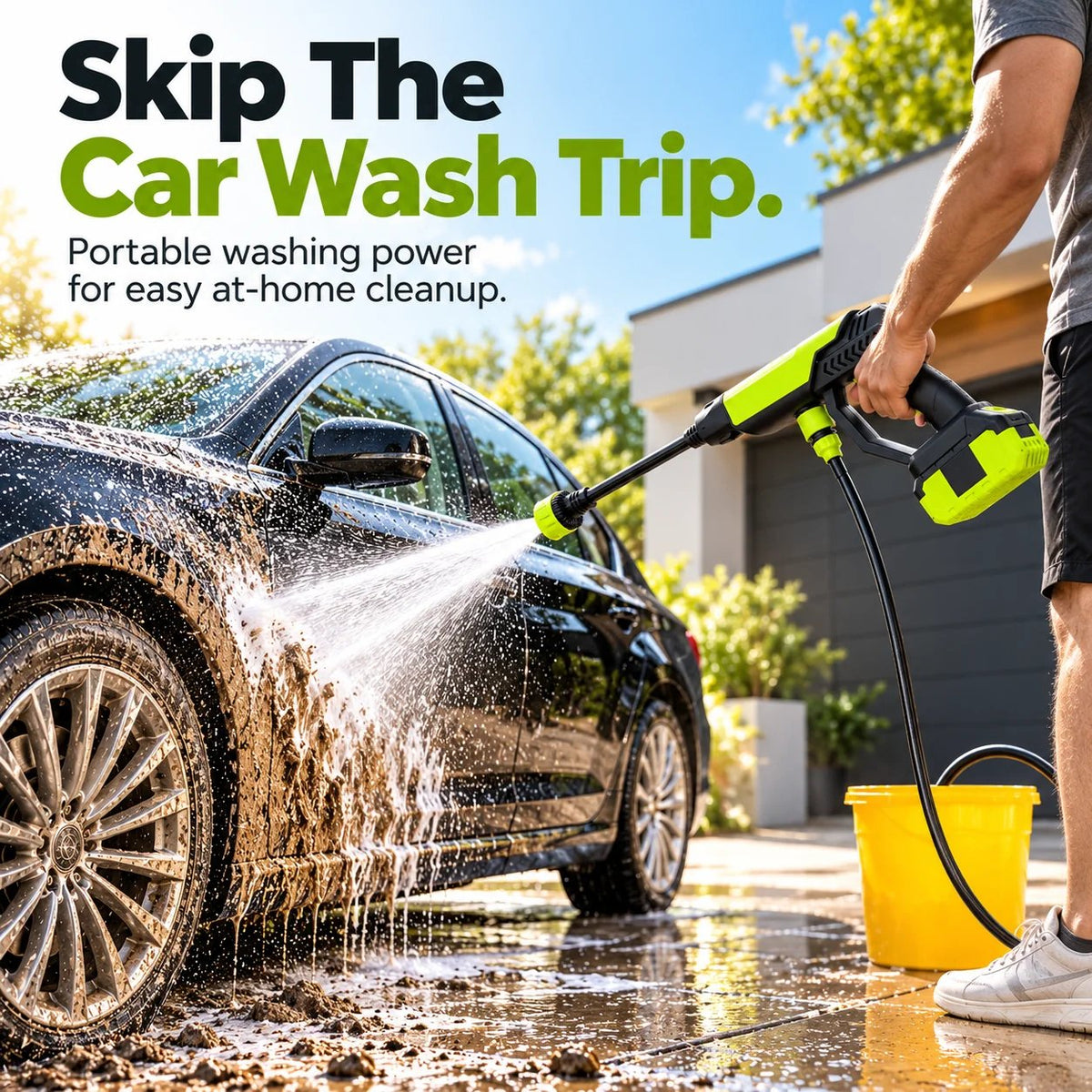 🚗💦 Portable Cordless Pressure Washer Gun – Powerful Car Wash & Outdoor Cleaning Made Easy! ✨