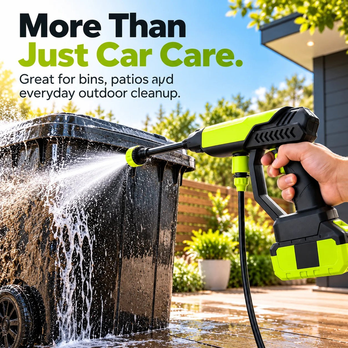 🚗💦 Portable Cordless Pressure Washer Gun – Powerful Car Wash & Outdoor Cleaning Made Easy! ✨