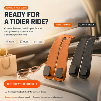 🚗 Multi-Purpose Car Seat Hooks – Dual-Hook Design 💪 Heavy-Duty Storage