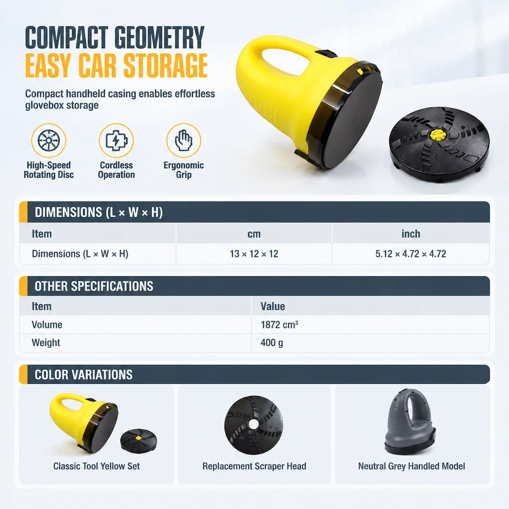 🚗⚡ Electric Car Windshield Snow Scraper & De-Icing Tool for Fast Winter Snow Removal 🌨️🧊💨
