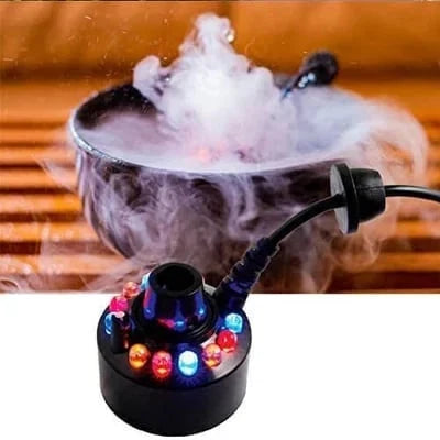 RGB Submersible Pond Mist Light, Stainless Steel Waterproof Fog Maker for Garden Yard Landscape Decor