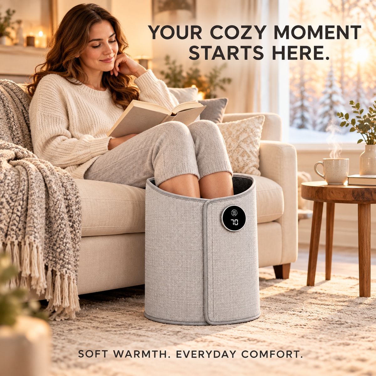 Cold Feet? Get Cozy — Electric Foot & Leg Warmer with Digital Control
