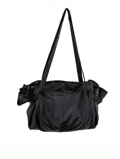 2-in-1 Convertible Tote Bag and Picnic Blanket, Water Resistant Oxford Fabric Reusable Pull-Strap Carryall