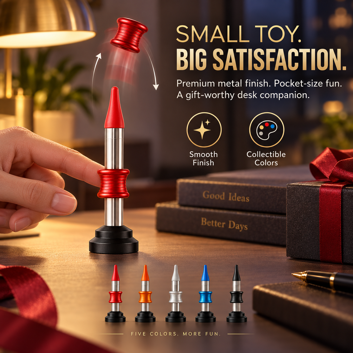 🎯 Pop & Land™ Kinetic Desk Toy | Press, Launch & Land Challenge